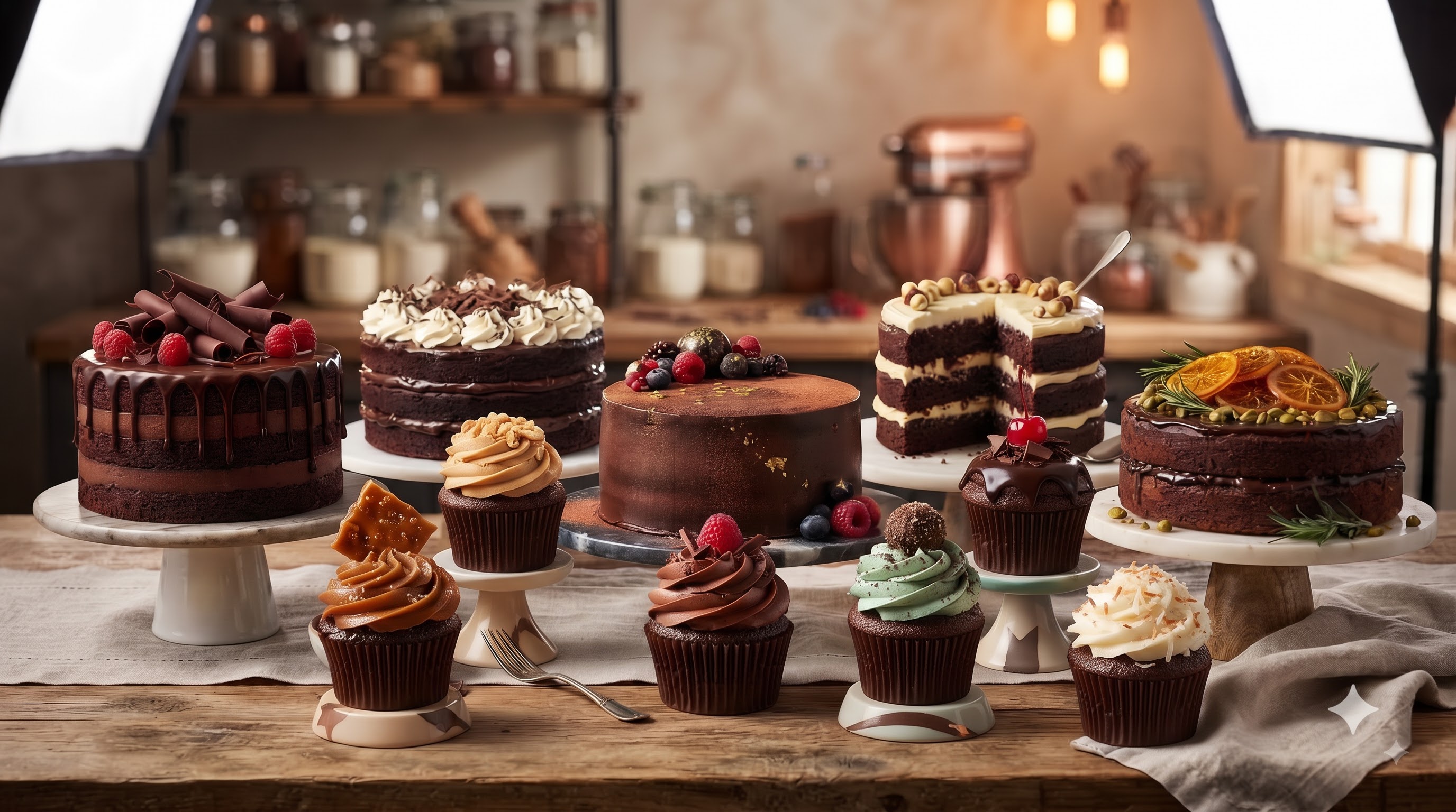 Pelbagai kek dan cupcake premium